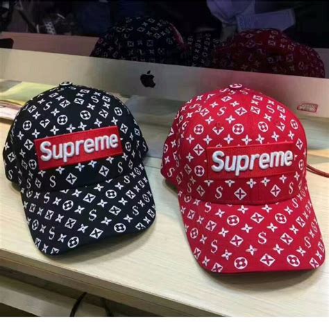 supreme lv hat white|louis vuitton supreme shoes.